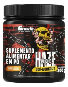 Pré-treino Haze Hardcore 300g Growth Supplements - Laranja